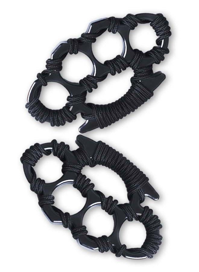 Arabest 2 Pieces Toy Fingers Ring Defense 4 Fingers Ring Thickened Pure Steel Hand Buckle Suitable for Outdoor Use  - Image 1