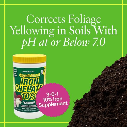 Grow More 3-0-1 Organic Iron Chelate Concentrate (10%) for Greener Plants & Lawns - 24oz of Water Soluble Chelated Iron Supplement for Indoor & Outdoor Plants, Trees, & Lawns - Image 2