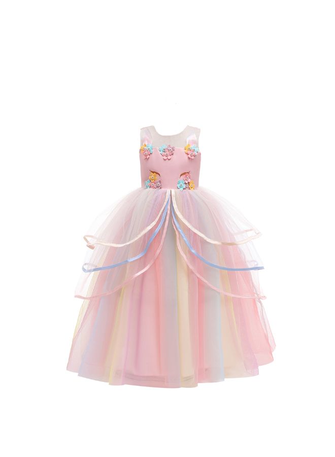 NIBEMINENT Long Unicorn Gauze Princess Holiday Costume 120cm - Image 1