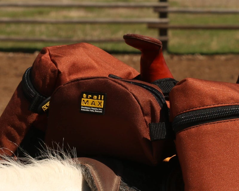 TrailMax Original Pommel Pocket Saddlebag for Western & Endurance Saddles; Cellphone Saddle Horn Bag; Saddle Horn Bag for Horses; Trail Riding Cellphone Pommel Pocket; Brown - Image 5