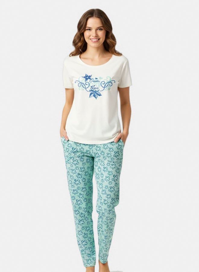 Carina Cookies Floral Pattern Pyjama Set - Image 1