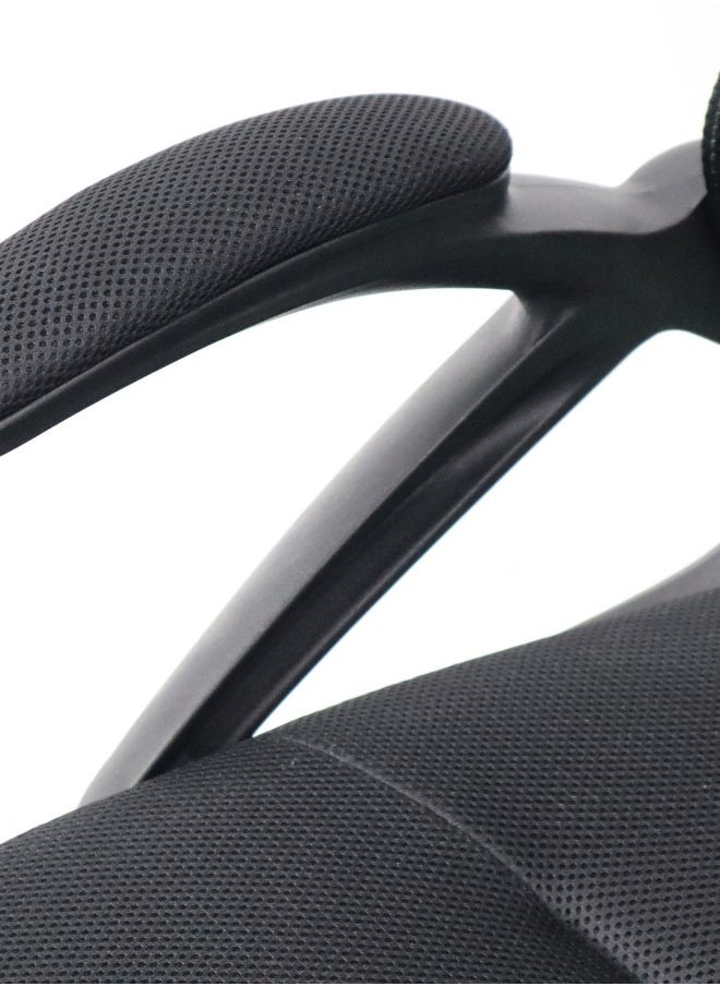 KARNAK - Ergonomic Office Chair Breathable Mesh Computer Task Desk Chair with Flip-up Armrest Adjustable Height Executive Rolling Swivel Mid Back Chair for Home Working Study - Black K-9139 - Image 1