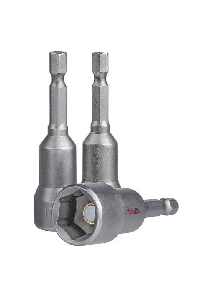 ABBASALI 3Pcs Magnetic Nut Setter Set Metric 1/4" Hex Shank Impact Nut Driver Bits Hex Nut Setters Bit Set for Impact Driver Drills (10mm)  - Image 1