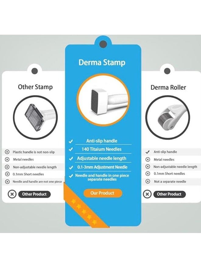 Generic 140 ختم ميكرونيدلينغ قابل للتعديل من التيتانيوم - قلم ديرما ميكرونيدل للعناية بالجسم والبشرة  - Image 5