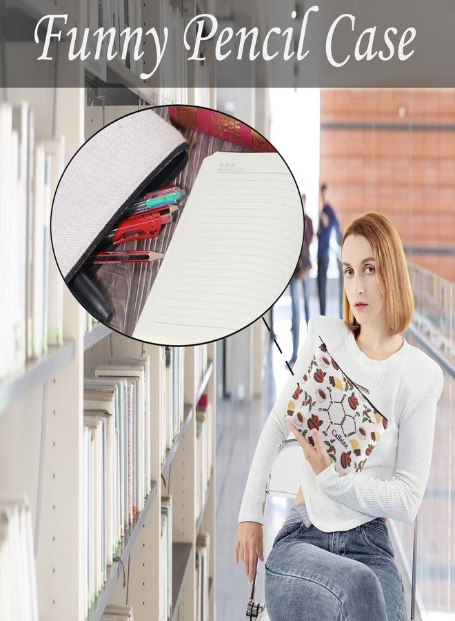 LEVLO Coffee Lover Gift Coffee Caffeine Drinking Food Makeup Bag Women Christmas Birthday Toiletry Bag (Caffeine) - Image 5