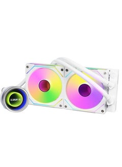 LIAN LI Galahad II Trinity Liquid CPU Cooler, 240mm, 2x 120mm SL-Infinity Fans, 3200RPM Pump Speed, 61.3CFM Fan Airflow, 2100RPM Fan Speed, Fluid Dynamic Bearing, White | GA II-240SL-INF-White  - Image 1