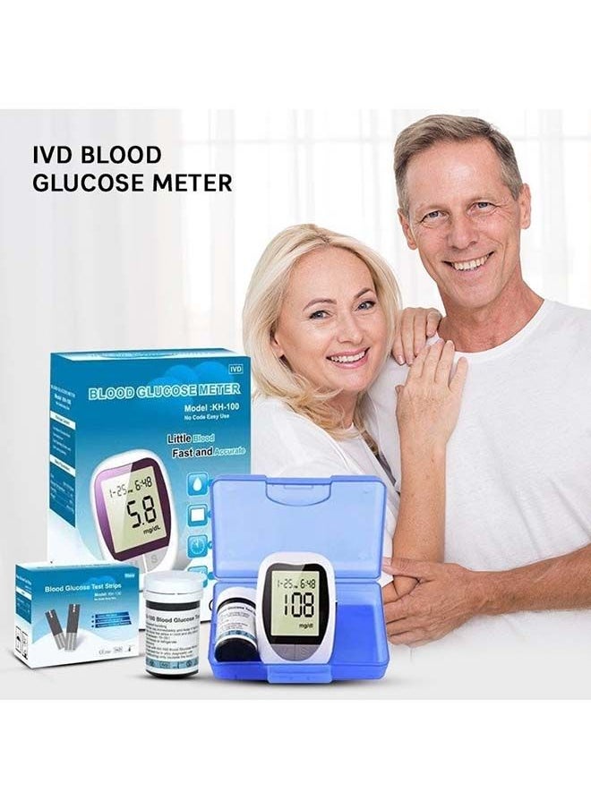 Generic - IVD Blood Glucose Meter with Lancets 50 Count and 50 Pieces Blood Test Strips - Image 1