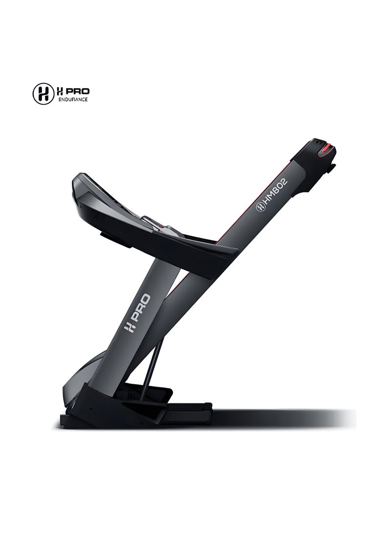 H PRO HM Sports UltraFit 7HP AC Motor Treadmill | Large HD Monitor, 15-Level Incline, Soft Drop Folding, Shock Absorption, MP3 Speakers - Image 3