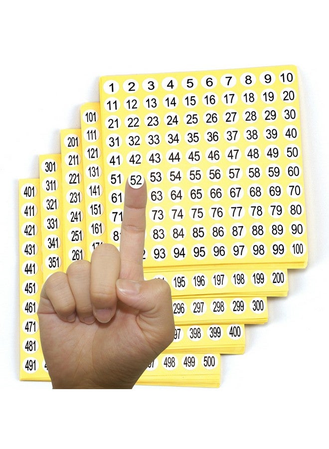 IFAMIO 1500 Round Number Stickers Labels 15 Sets 7500 Self Adhesive Labels Small Consecutive Number Decals Number Signs Inventory Stickers For Organizing And Storage Classification - Image 1