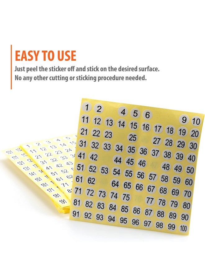 IFAMIO 1500 Round Number Stickers Labels 15 Sets 7500 Self Adhesive Labels Small Consecutive Number Decals Number Signs Inventory Stickers For Organizing And Storage Classification - Image 3