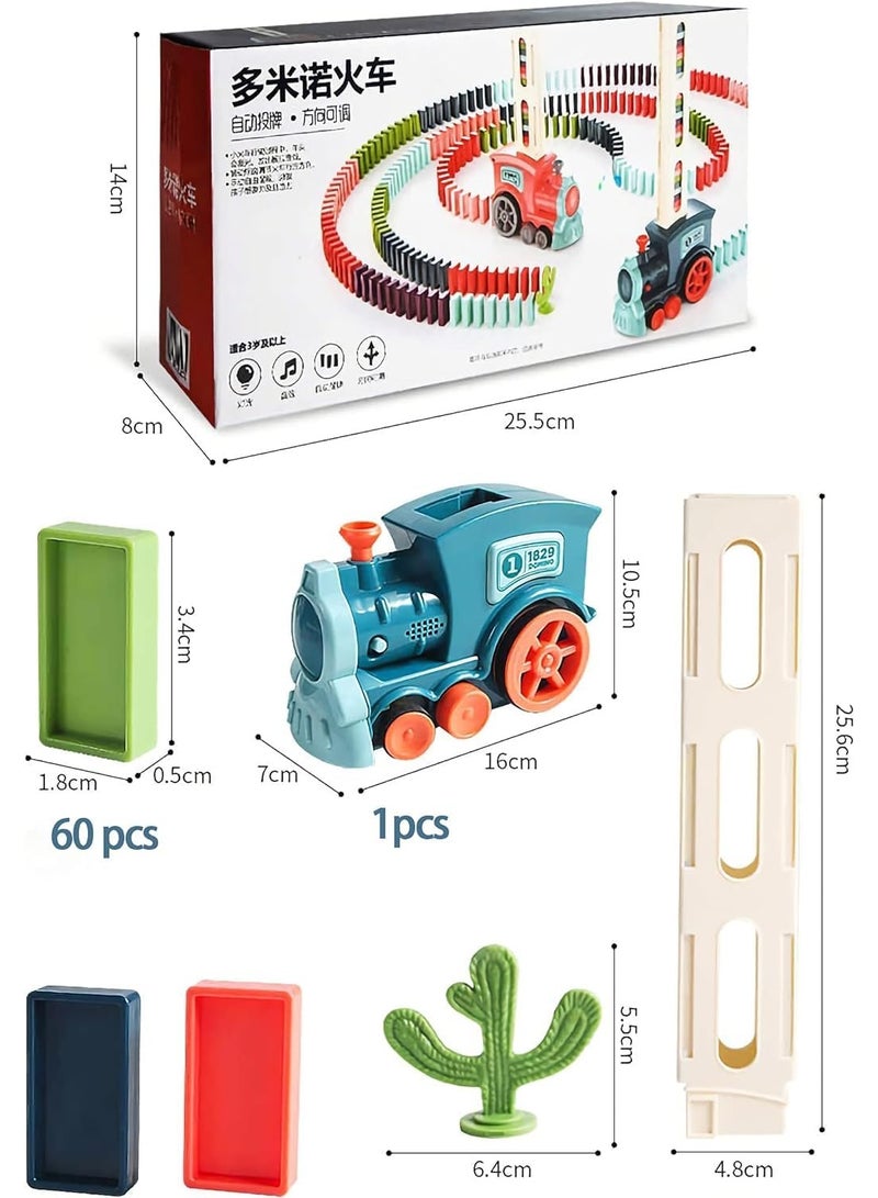 Automatic Domino Train Toy Set with 120 Blocks for Kids, ABS Material - Image 3