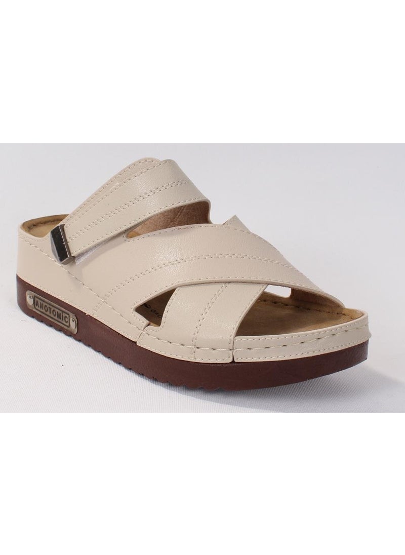 Dagoster DZA37-3005 Beige Daily Orthopedic Women's Slippers  - Image 1