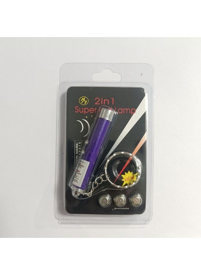 Generic - Cat Tease Stick Infrared Laser Teaching LED Flashlight Toy Laser Light Engineering Instructions Cat Toy-Color:Purple - Image 1