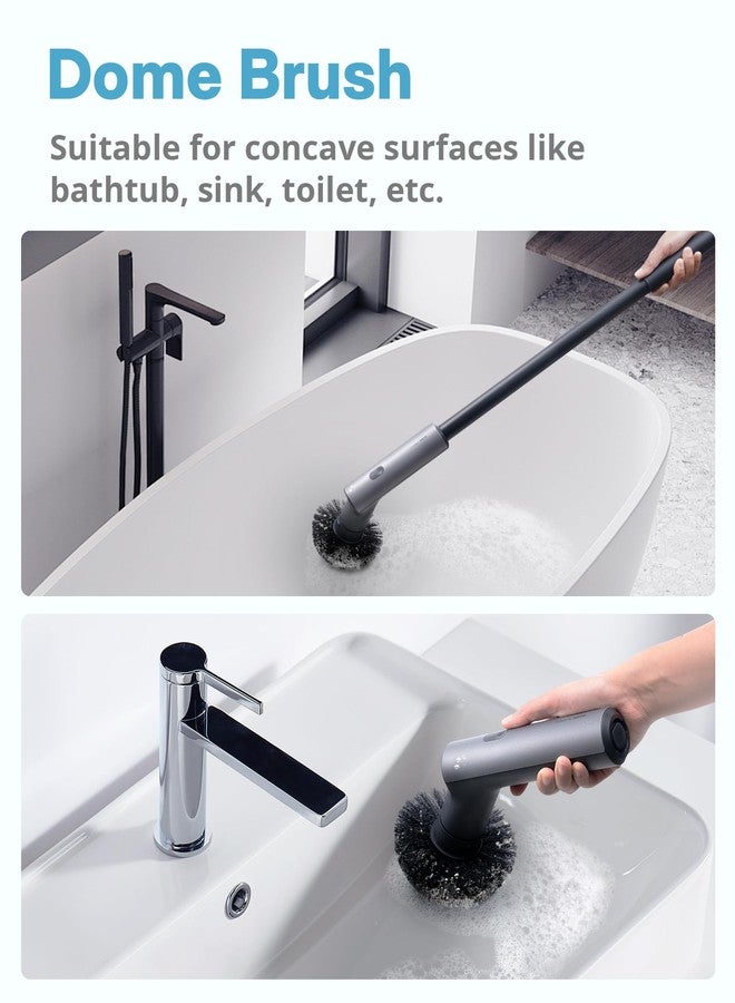 HOTO رؤوس فرشاة استبدال Hoto 1 قطعة لفرشاة التنظيف الكهربائية الدوارة، فرشاة تنظيف قوية لاسلكية، مناسبة لفرشاة HOTO الكهربائية فقط، ملحقات الفرشاة لحمام الدش ومطبخ الأرضيات - Image 2