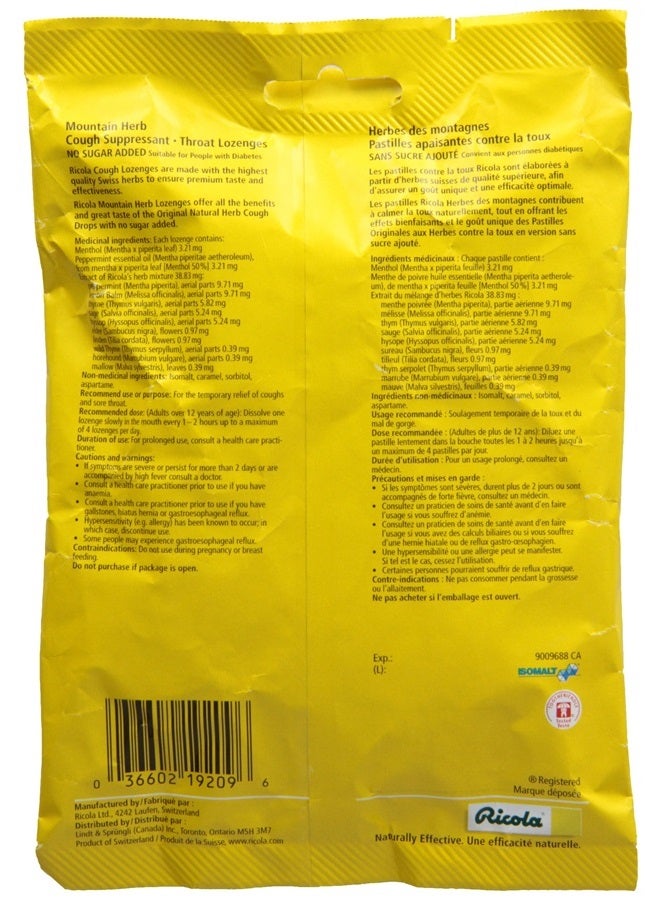 Ricola Mountain Herb Sugar Free 19 Drops - Image 2