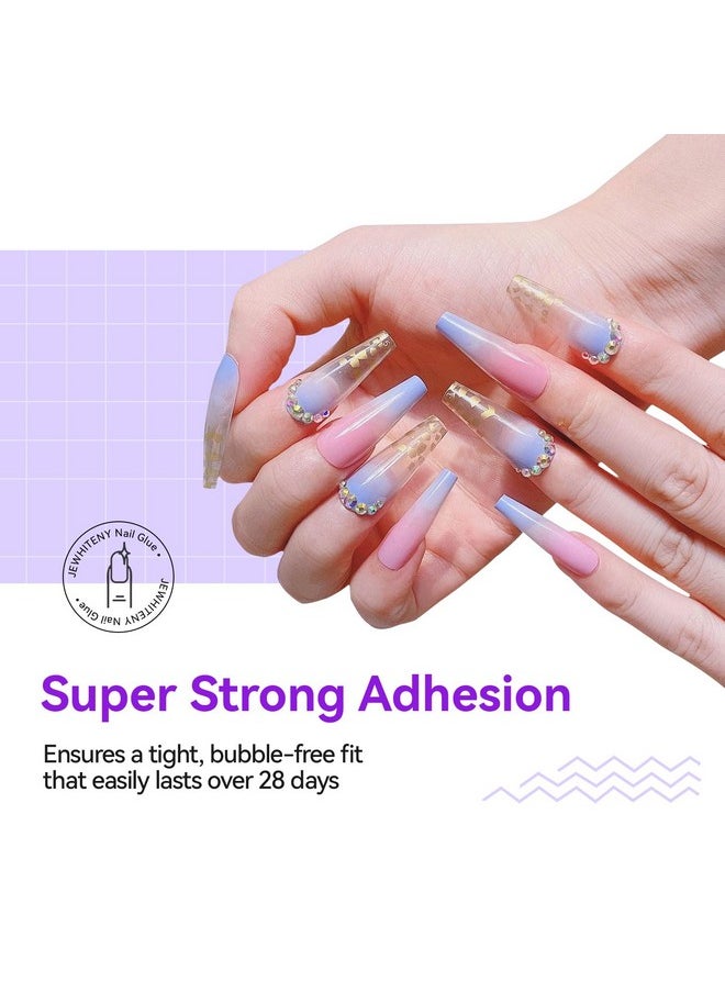 JEWHITENY JEWHITENY 2pcs 10ML Nail Glue Gel for Nail Tips Nail Gel Glue for False Nails Tips and Clear Press on Nails Gel Nail Glue Long Lasting Need U V Light Cured  - Image 4