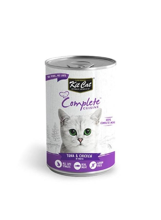 كيت كات كت كات  كومبيلت كوزين  الوجبة المتكاملة تونة ودجاج للقطط في مرق 150 جرام