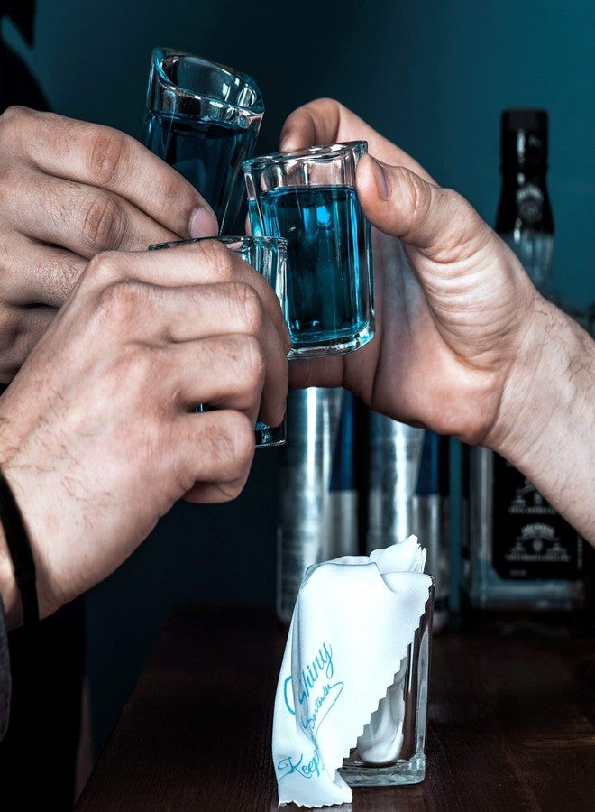 Kosh Fancy Design Crystal Clear Heavy Base Square Shot Glass for Vodka, Tequila, Liquor Shot, Wine Tasting, Cocktail Pour, Bar - (60 ml Approx) (Square Shape, Pack of 6) - Image 3