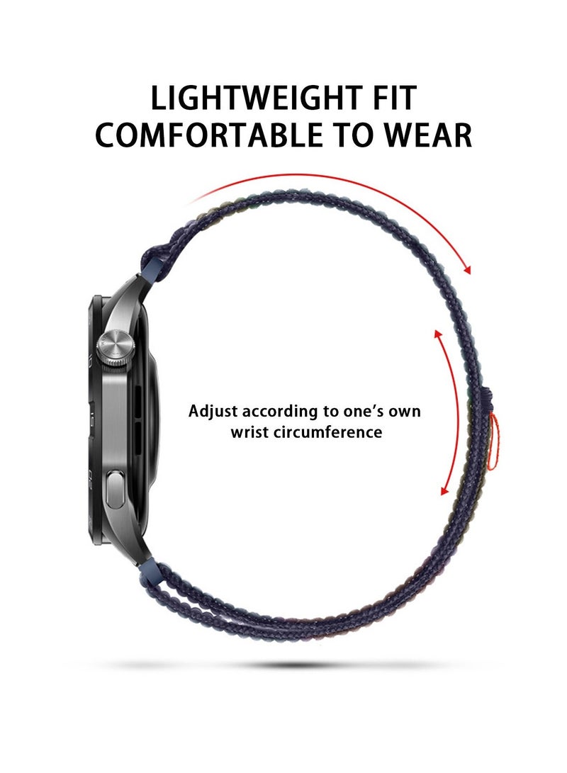 X-level 22mm Velcro Nylon Woven Sport Strap Compatible with Huawei GT4/Huawei GT/Huawei GT 2 (46mm) Watch Band/Huawei Watch GT2 Pro Strap/Samsung Galaxy Watch 46mm / Galaxy Watch 3 45mm - Image 2