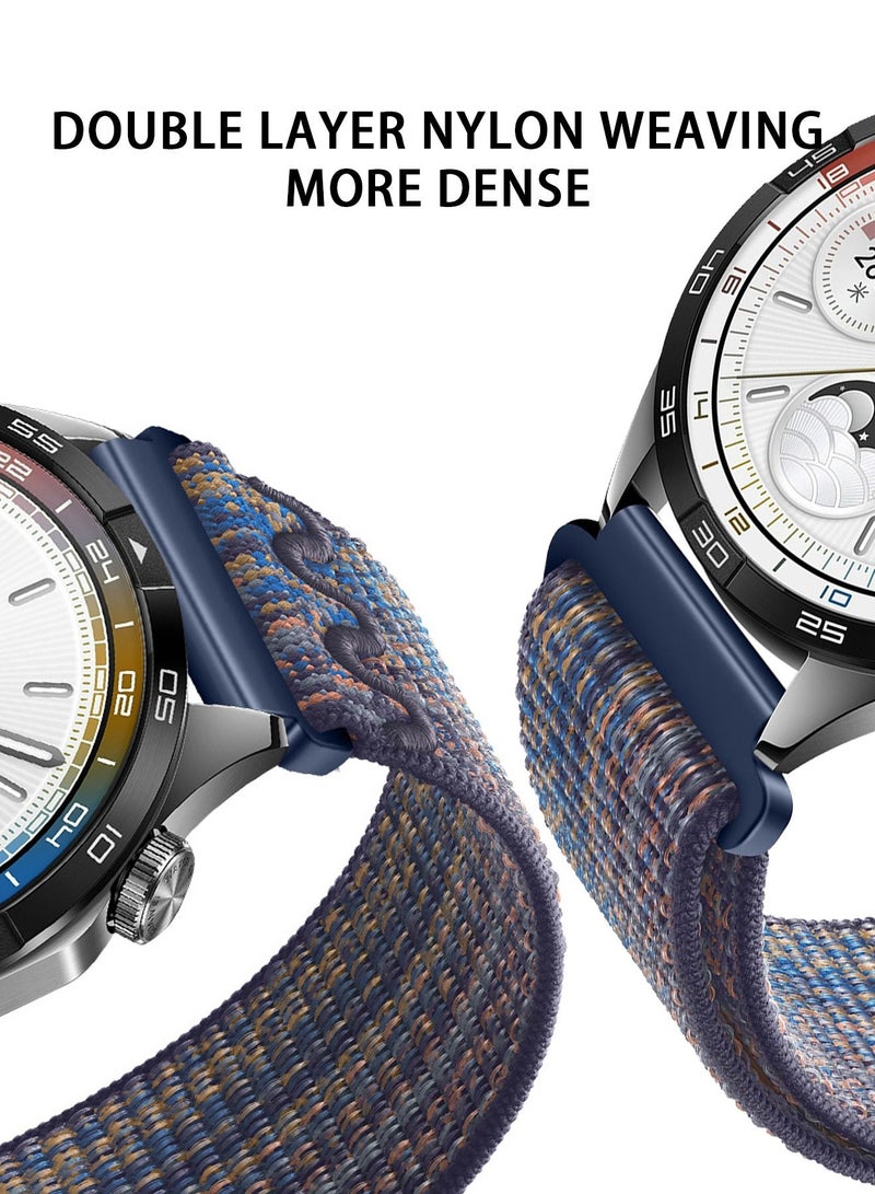 X-level 22mm Velcro Nylon Woven Sport Strap Compatible with Huawei GT4/Huawei GT/Huawei GT 2 (46mm) Watch Band/Huawei Watch GT2 Pro Strap/Samsung Galaxy Watch 46mm / Galaxy Watch 3 45mm - Image 3