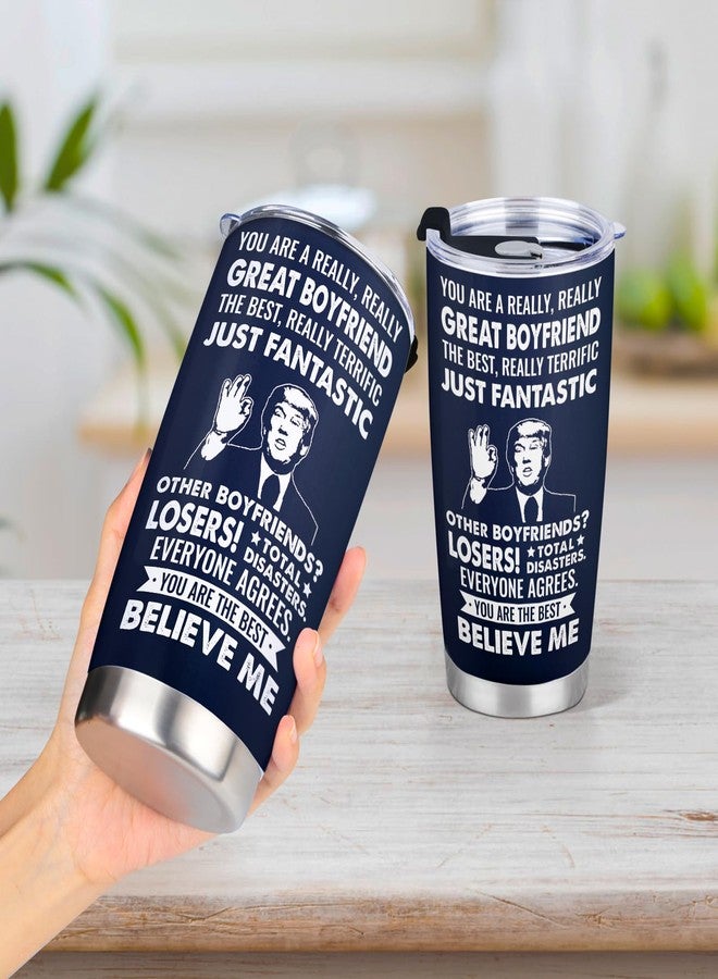 Aurahouse Funny Christmas Gifts for Boyfriend-You’re A Great Boyfriend 20 Oz Tumbler, Boyfriend Valentines Day Gifts, Boyfriend Birthday Gifts from Girlfriend, 1 Year Aniversary Gifts(Blue) - Image 2