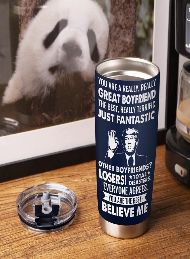 Aurahouse Funny Christmas Gifts for Boyfriend-You’re A Great Boyfriend 20 Oz Tumbler, Boyfriend Valentines Day Gifts, Boyfriend Birthday Gifts from Girlfriend, 1 Year Aniversary Gifts(Blue) - Image 4