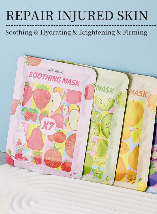 Kormesic 8 قطع من أقنعة شد وتبييض الوجه وترطيب البشرة وتفتيحها ومضادة للشيخوخة - Image 5