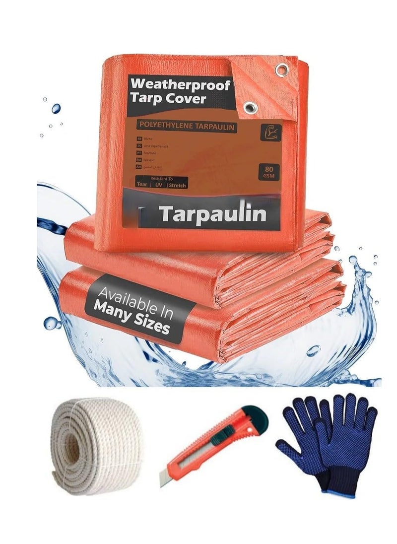ABBASALI Heavy Duty Waterproof Tarp Cover Plastic Sheet  - Image 1
