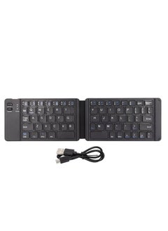 Zero Ultrathin Foldable Wireless Keyboard 3 Devices Mini Portable Rechargeable Bluetooth Keyboard 64 Keys Compatible with Ios Windows Android Tablet Laptop Phone  - Image 1