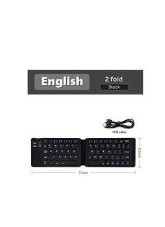 Zero Ultrathin Foldable Wireless Keyboard 3 Devices Mini Portable Rechargeable Bluetooth Keyboard 64 Keys Compatible with Ios Windows Android Tablet Laptop Phone  - Image 2