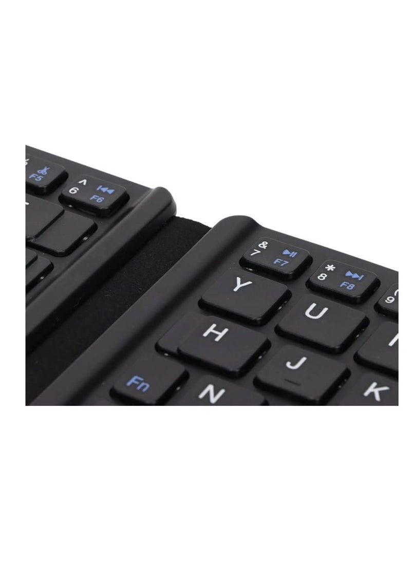 Zero Ultrathin Foldable Wireless Keyboard 3 Devices Mini Portable Rechargeable Bluetooth Keyboard 64 Keys Compatible with Ios Windows Android Tablet Laptop Phone  - Image 3