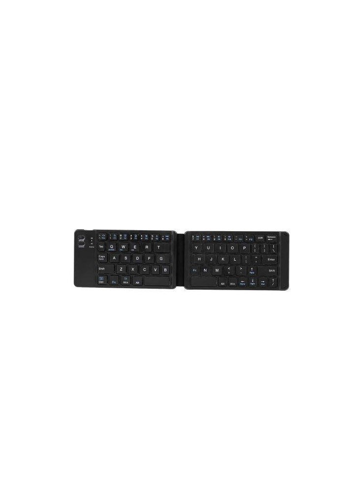 Ultrathin Foldable Wireless Keyboard 3 Devices Mini Portable Rechargeable Bluetooth Keyboard 64 Keys Compatible with Ios Windows Android Tablet Laptop Phone