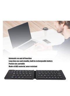 Zero Ultrathin Foldable Wireless Keyboard 3 Devices Mini Portable Rechargeable Bluetooth Keyboard 64 Keys Compatible with Ios Windows Android Tablet Laptop Phone  - Image 5