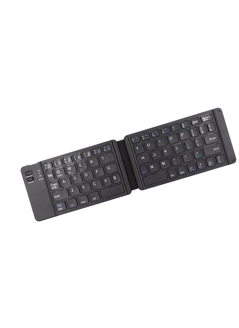 Zero Ultrathin Foldable Wireless Keyboard 3 Devices Mini Portable Rechargeable Bluetooth Keyboard 64 Keys Compatible with Ios Windows Android Tablet Laptop Phone  - Image 4