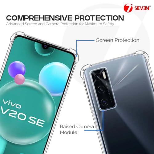 7-Seven 7SEVEN® Back Cover for VIVO V20 SE Transparent Mobile Back Case Shock Proof Design Camera Edges Protection Crystal Clear Phone Case Silicon Soft TPU and Flexible Bumper Phone Cover - Image 3