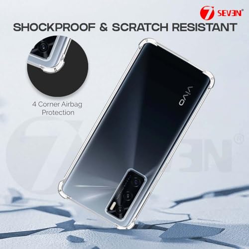 7-Seven 7SEVEN® Back Cover for VIVO V20 SE Transparent Mobile Back Case Shock Proof Design Camera Edges Protection Crystal Clear Phone Case Silicon Soft TPU and Flexible Bumper Phone Cover - Image 5