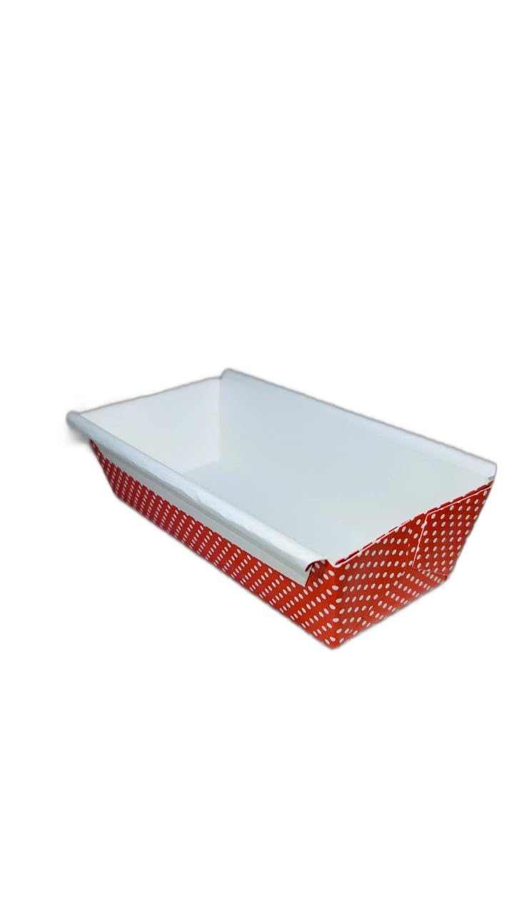 Baekence Bake and Serve Cake Mould Red Dot Rectangular Mould Pack of 25 pcs200 GMS - Image 1