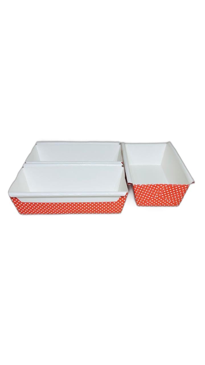 Baekence Bake and Serve Cake Mould Red Dot Rectangular Mould Pack of 25 pcs200 GMS - Image 3