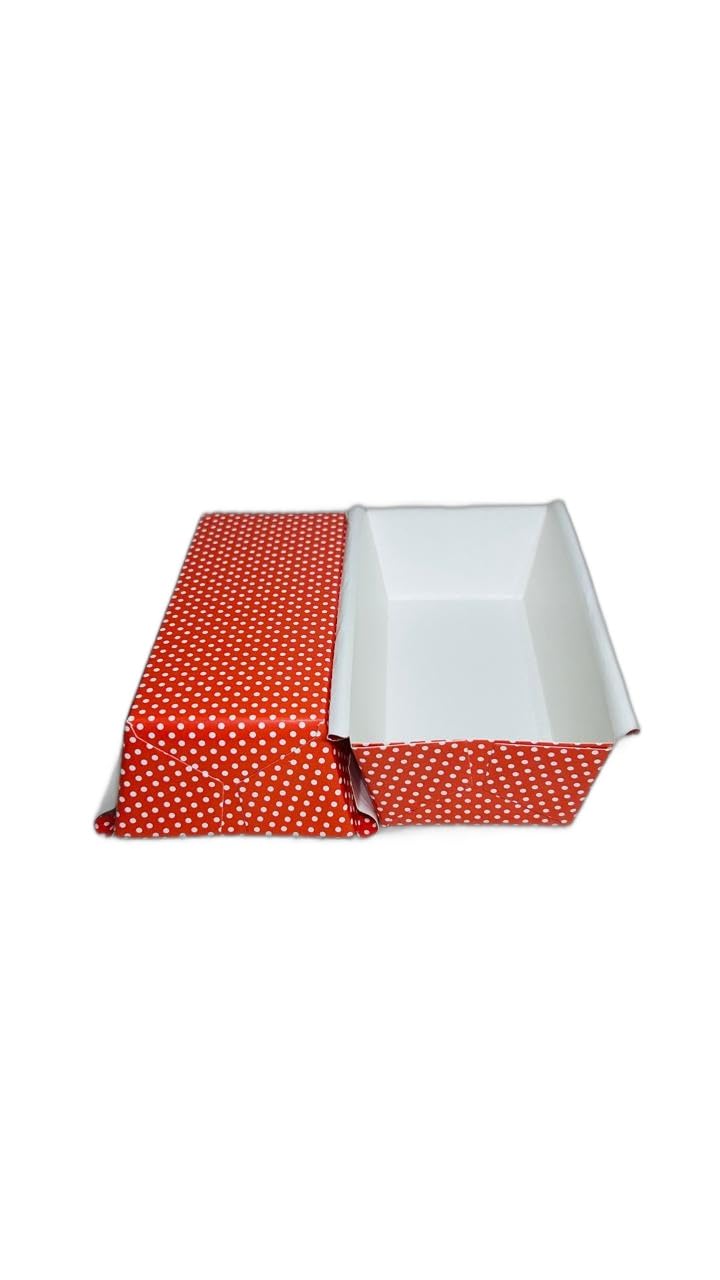 Baekence Bake and Serve Cake Mould Red Dot Rectangular Mould Pack of 25 pcs200 GMS - Image 2