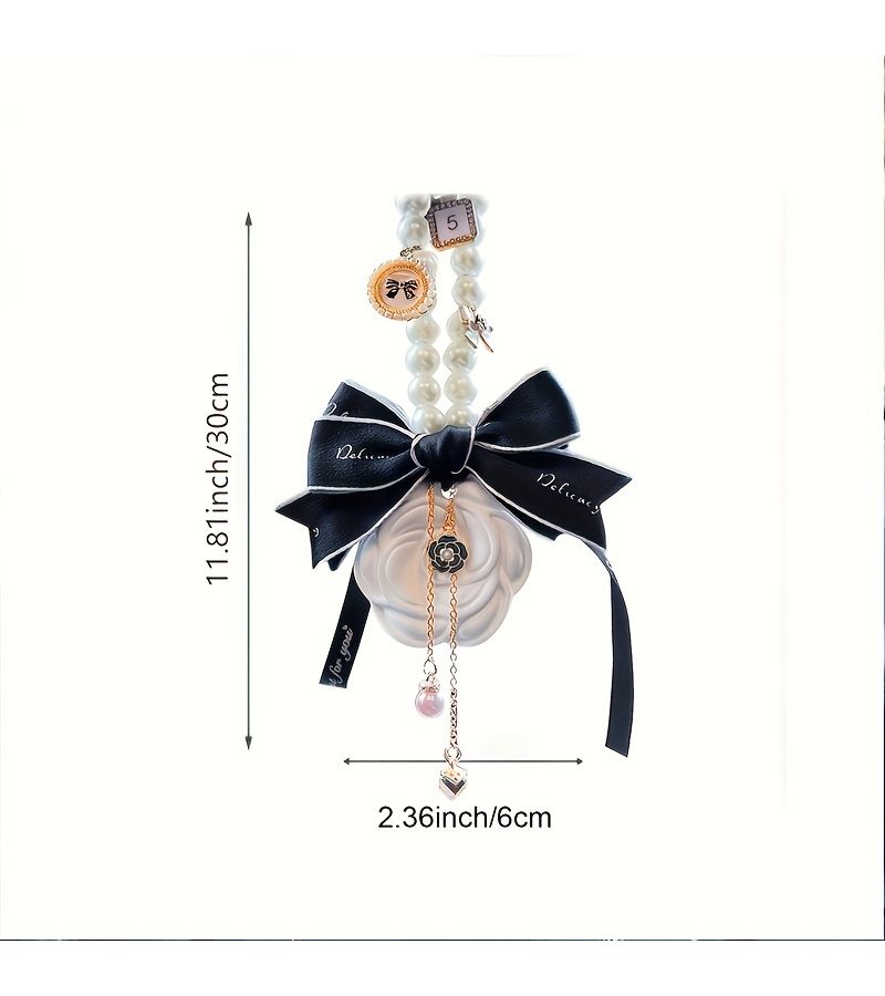 White Car Hanging Ornament Auto Interior Hanging Pendant - Image 5