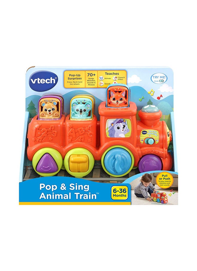 vtech Pop And Sing Animal Train, Interactive And Developmental Toy With Sounds And Music, For Boys And Girls, Suitable For Ages 3 Months+  - Image 1