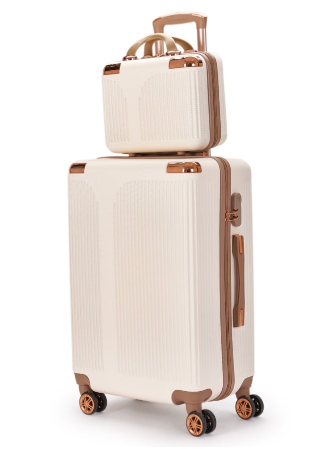 LIMRA Travel Bags 4-Piece Luggage Set – Beige/Gold – Lightweight, Durable with 360° Spinner Wheels and Built-in Lock - Image 2