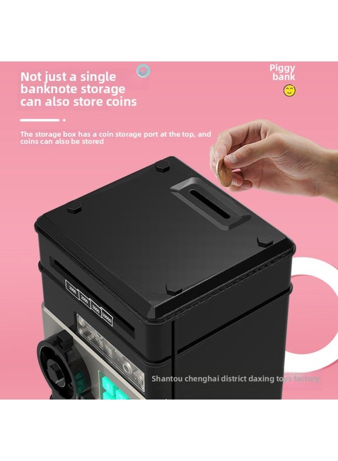 Special Gift For Children Password Cash Machine Atm Automatic Roll Money Piggy Bank Coin Piggy Bank Toy-Color:Red Piggy Bank  - Image 3