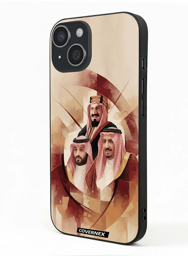 Covernex Apple iPhone 15 Protective Case Cover Printed Featuring Unity Saudi Royal Leadrs Portrait - Image 1