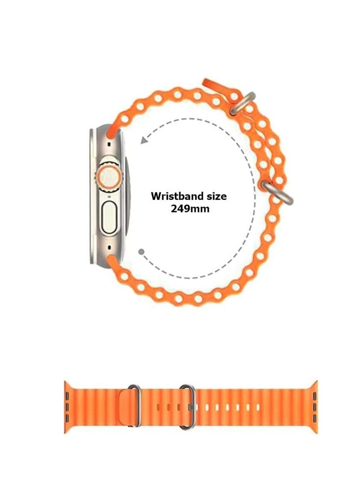 W&O Super Lite star X9 Ultra AMOLED Smart watch, sport supreme edition space aluminum case ,orange - Image 2