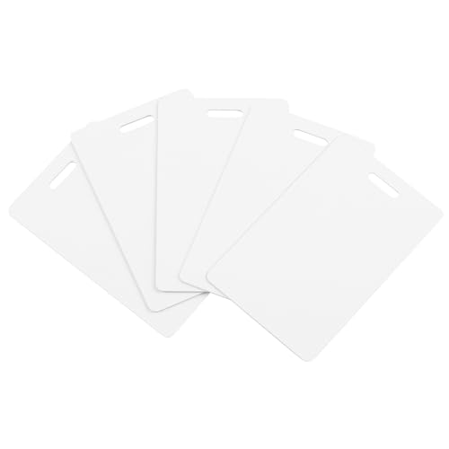 CAETOUNG 20 Pack Premium Blank PVC Cards with Slot Punch on Short Side - Vertical Slot Punch Blank ID Cards- CAETOUNG CR80 30 Mil Graphic Quality White Plastic Cards for Photo ID Badge Printers - Image 1