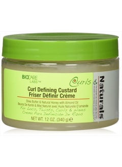 Curl Defining Custard- Styling Gel W/Shea Butter, Natural Honey, and Almond Oil - Smooths and Moisturizes Hair - Curl Enhancer For Defined Styles - Hair Styling Cream