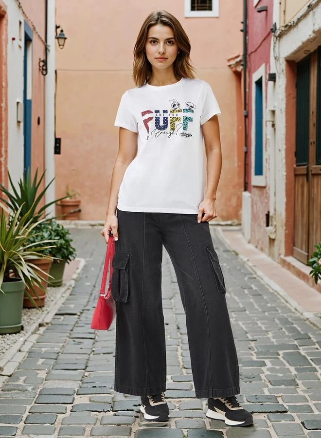 اس بي كاركترز تيشيرت بطبعة فتيات القوة