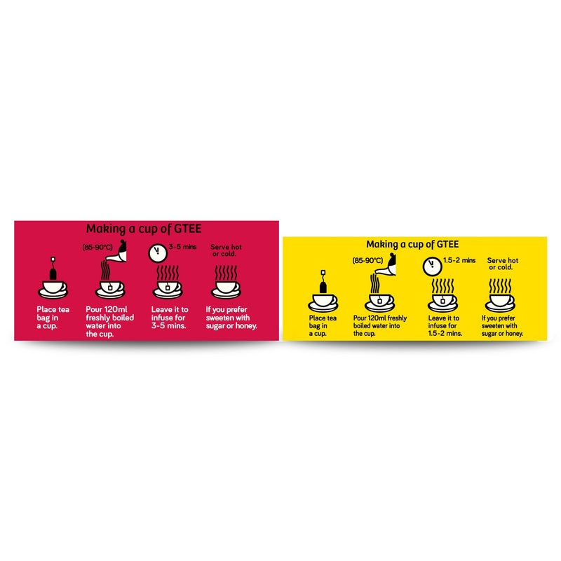 GTEE Green Tea Bags - Lemon & Ginger & Hibiscus Tea Bags, 25 Tea bags (Pack of 2) - Image 5
