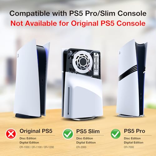 GRAUGEAR Metal Heat Dissipation Cover for PS5 Pro PS5 Slim M.2 SSD Expansion Slot | Fit for PS5 NVMe SSD with Heatsink | New Breathable Cellular Hole | Cooling and Dust Proof | Silver (PS5 Pro/Slim) - Image 4